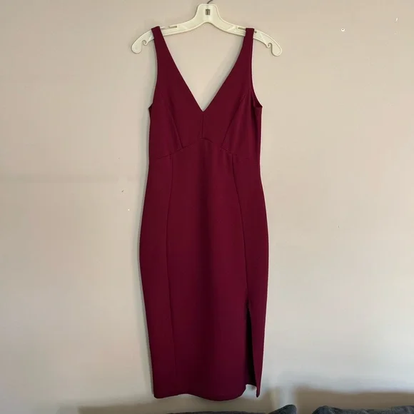knee length dresses for ladies Plum Purple Bandage Midi Dress main image 0